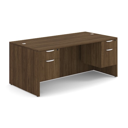 Officesource 29.50'' H, Modern Walnut, 71.00'' W X DBLHDPL101MW